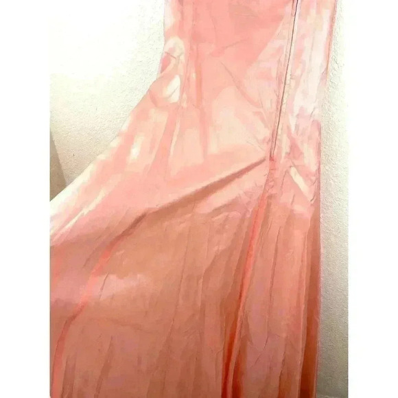 VTG Handmade Pink Shiny Sleeveless Elegant Long Dress READ Women's SMALL - Picture 13 of 16